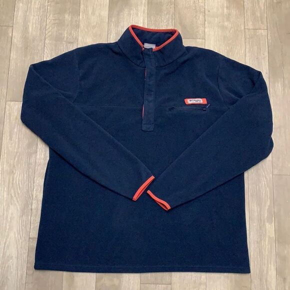 Mens Columbia Snap Button‎ Fleece Lightweight Pullover - Picture 1 of 7